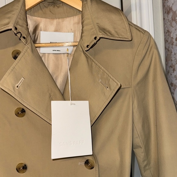 SANS FAFF New York Trench Coat in Camel - Picture 9 of 17